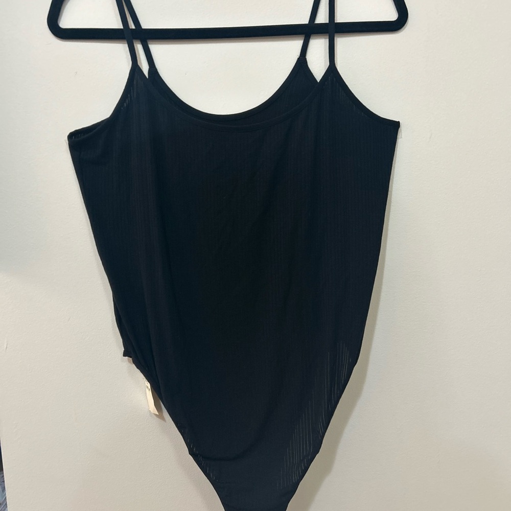 Aerie Black Strappy Bodysuit